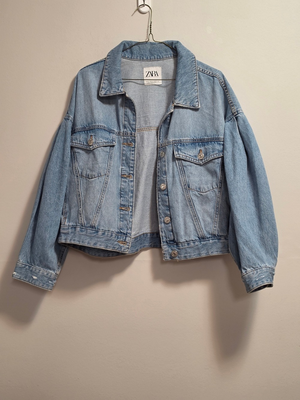 Zara Light Blue Denim Jacket - Women's Casual Trucker